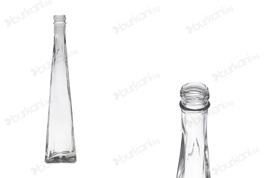 Стъклена декоративна бутилка с размери  58x60x300 - 180 ml-изображение_продукт