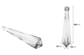 Стъклена декоративна бутилка с размери  58x60x300 - 180 ml