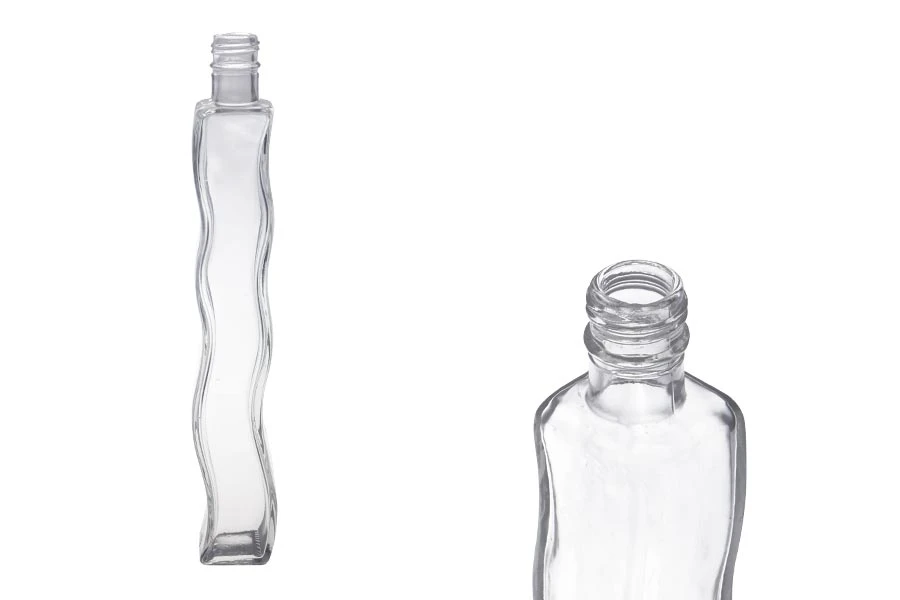 Стъклена бутилка за зехтин или оцет с размери  310x42 - 280 ml