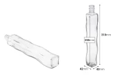Стъклена бутилка за зехтин или оцет с размери  310x42 - 280 ml