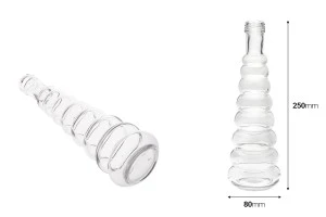 Стъклена бутилка с размери 80x250 - 380 ml (PP 31.5)-2