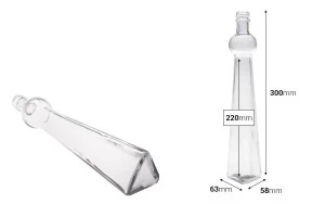 Стъклена бутилка с размери 63x58x300 - 260 ml-2