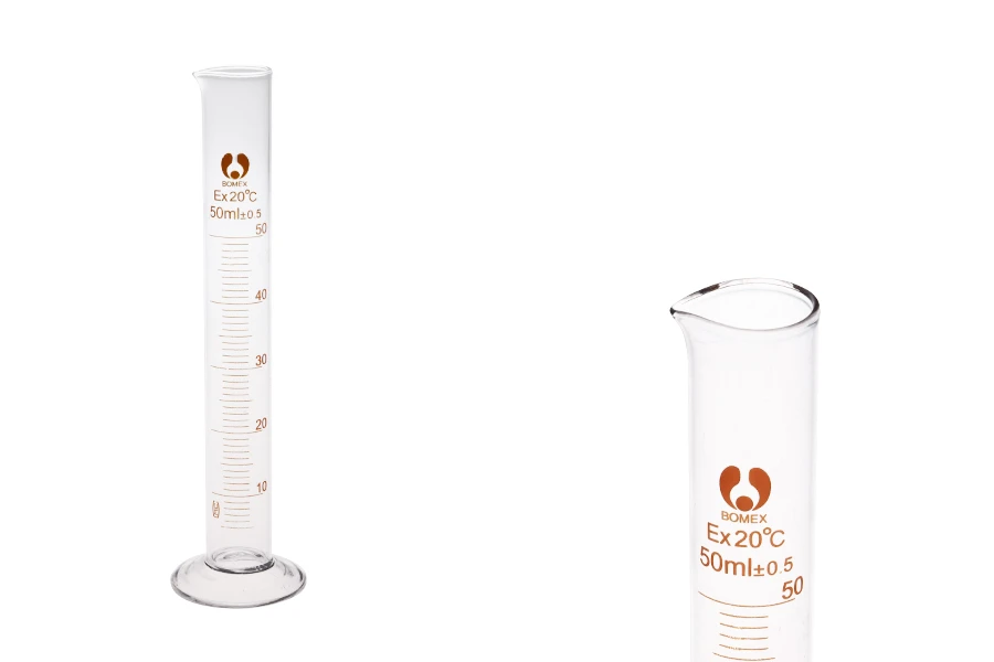 Стъклена цилиндрична измервателна тръба 50 ml-изображение_продукт