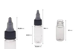 PET бутилка 10 ml с черна капачка Unicorn за електронна цигара - 50 бр-2