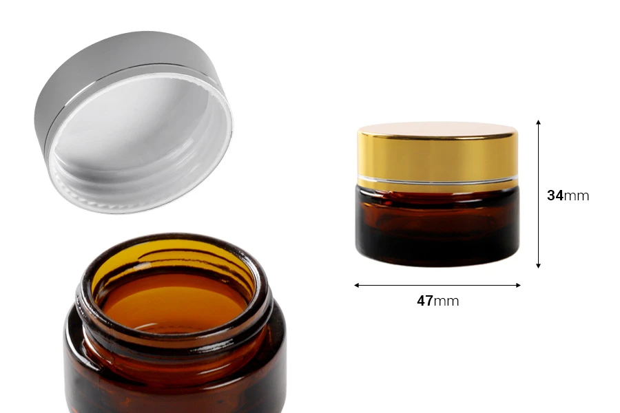 Стъклено карамелено бурканче за крем 20 мл-изображение_размери