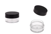 Пластмасово бурканче 5 мл с черна капачка (31х18.5) - в опаковка от 12 броя Пластмасово бурканче 5 мл с черна капачка (31х18.5) - в опаковка от 12 броя-изображение_продукт