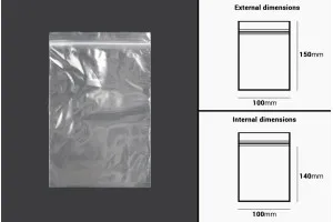 Прозрачни пластмасови пликове с цип  100x150 mm  - 100 бр-2