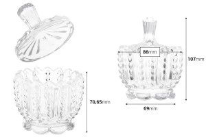 Стъкленица с размери 85.5 х 107 мм, с капачка-2