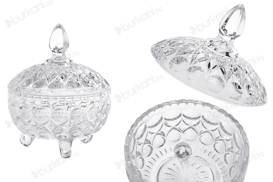 Кръгла стъкленица с размери  120x95 mm-изображение_продукт