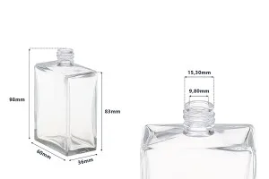Квадратна бутилка за парфюм 100 ml 30/100 (18/415)-2