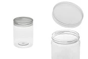 Пластмасов буркан 200 ml (PET) 65x85 mm с прозрачна капачка - 12 бр. в опаковка Пластмасов буркан 200 ml (PET) 65x85 mm с прозрачна капачка - 12 бр. в опаковка