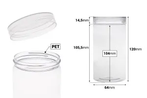 Пластмасов буркан 320 мл (PET) 65x120 mm с прозрачна капачка-2