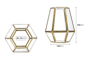 Декоративен свещник стъклен-2
