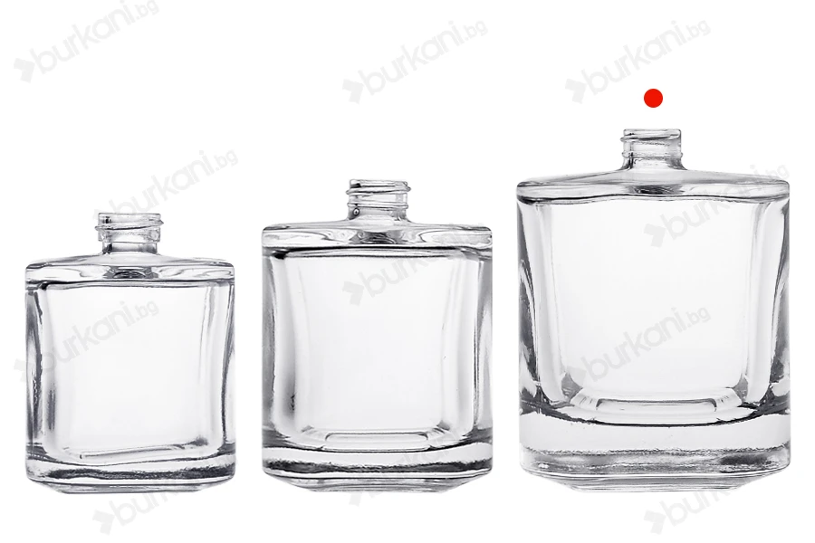 Луксозна стъклена бутилка за парфюм 100 ml  с гърловина 15/400 (PP 15)-изображение_група