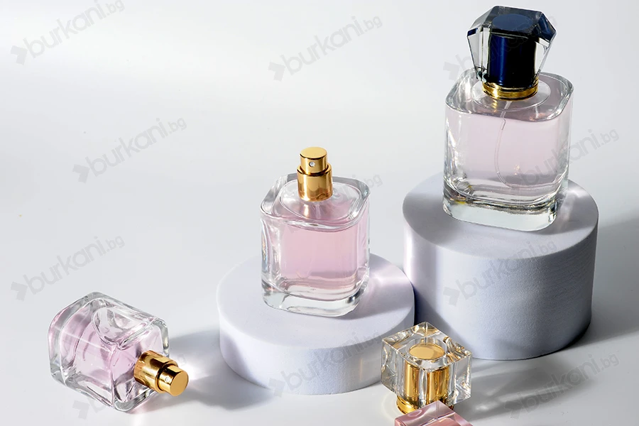 Луксозна стъклена бутилка за парфюм 100 ml  с гърловина 15/400 (PP 15)-изображение_група