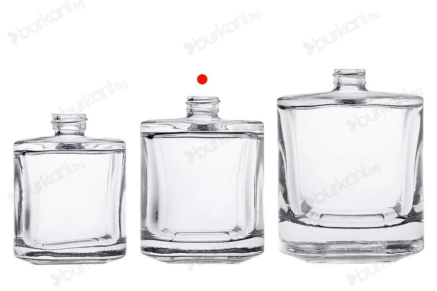 Луксозна стъклена бутилка за парфюм 50 ml   с гърловина 15/400 (PP 15)-изображение_група