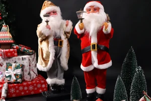 Декоративен Дядо Коледа с фенер, с музика - 75 см-изображение_група