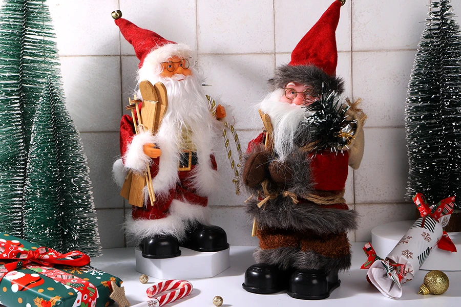 Декоративен Дядо Коледа с музика - височина 30 см-изображение_група