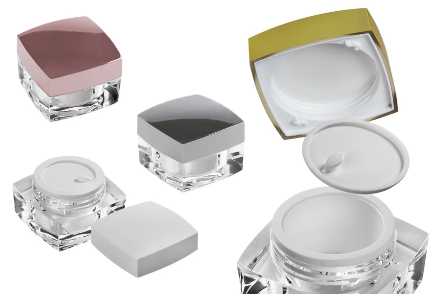 Луксозен квадратен буркан за крем 15 мл с капачка с вътрешен уплътнител-изображение_продукт