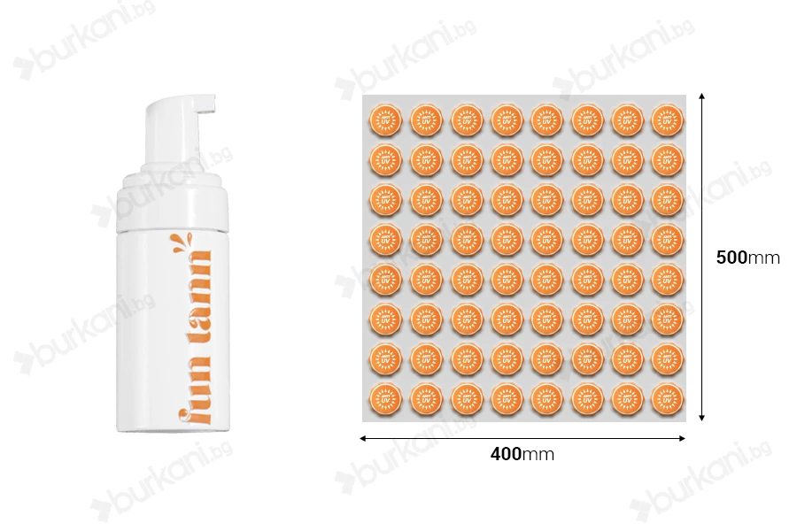Самозалепващи се  етикети UV DTF на лист 50х40 см -изображение_размери