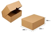 Картонена кутия 250x200x100 мм 3-слойна с автоматично сглобяване (№ 70) - 25 бр.-изображение_размери