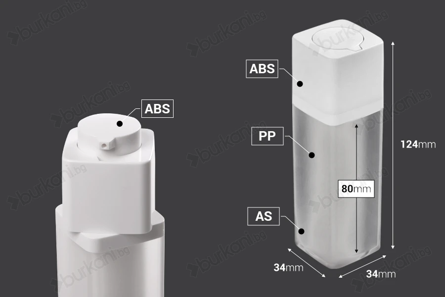 Акрилна опакова 30 мл Airless-изображение_размери
