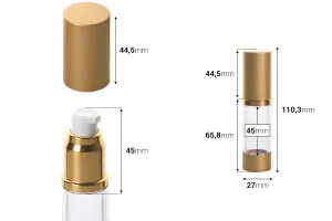 Airless опаковка за крем, лосион 15 мл-2