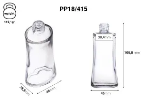 Овална бутилка за парфюм  50 ml 4/50 (18/415)-2