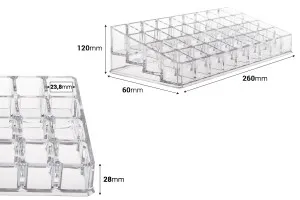 Акрилна стойка с размери 205x120x60 мм - 4 нива (36 позиции)-2