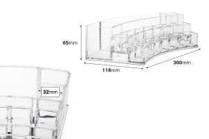 Пластмасова стойка на 3 нива 300x118x65 mm (19 позиции)-2