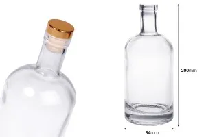 Стъклена бутилка кръгла 500 мл - 20 бр.-2