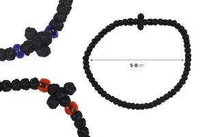 Litar dore 56+5 nyje i punuar me dorë nga fije dylli - 10 copë-изображение_размери