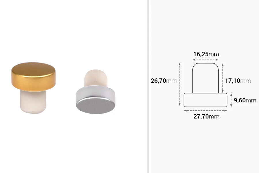 Синтетична силиконова тапа Ф16-изображение_размери