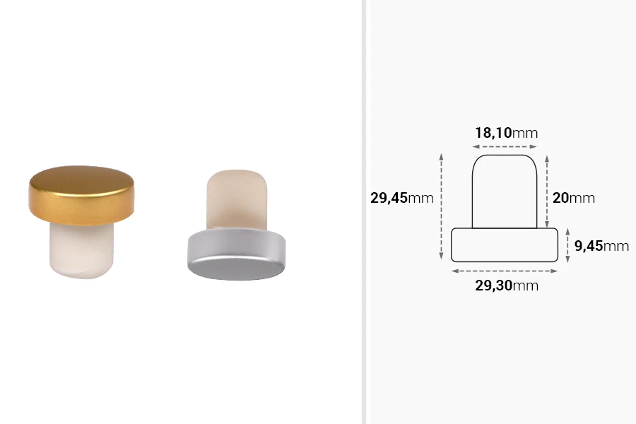 Силиконова синтетична тапа Ф18-изображение_размери