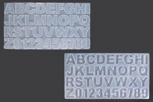 Силиконова форма с английска азбука и цифри 346x186x8.5 мм-1