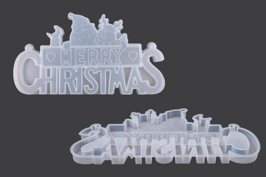 Силиконова формича (калъп) за течно стъкло Дядо Коледа и Снежен човек Силиконова формича (калъп) за течно стъкло Дядо Коледа и Снежен човек-изображение_продукт