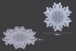 Силиконова форма Орнамент снежинка (epoxy resin)-2
