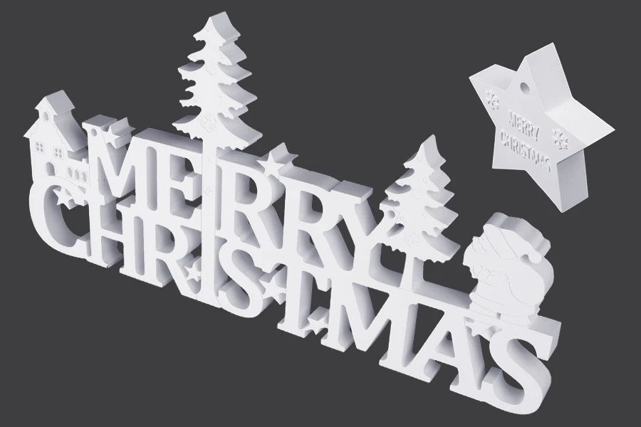 Силиконова форма Merry Christmas за течно стъкло Силиконова форма Merry Christmas за течно стъкло