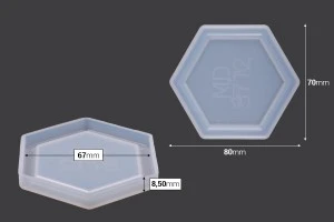 Силиконова форма за подложки  Мини Шестоъгълници-2