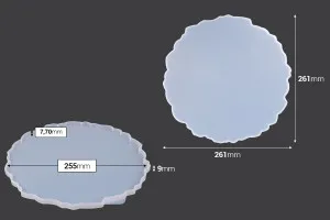 Кръгла дискова силиконова форма за течно стъкло-2