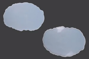 Силиконова форма -калъп овален за течно стъкло-1