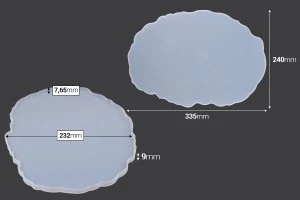 Силиконова форма -калъп овален за течно стъкло-2