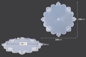 Релефна силиконова форма за плот - 3 бр-2