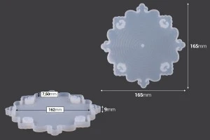 Релефна силиконова форма за плот - 3 бр-4