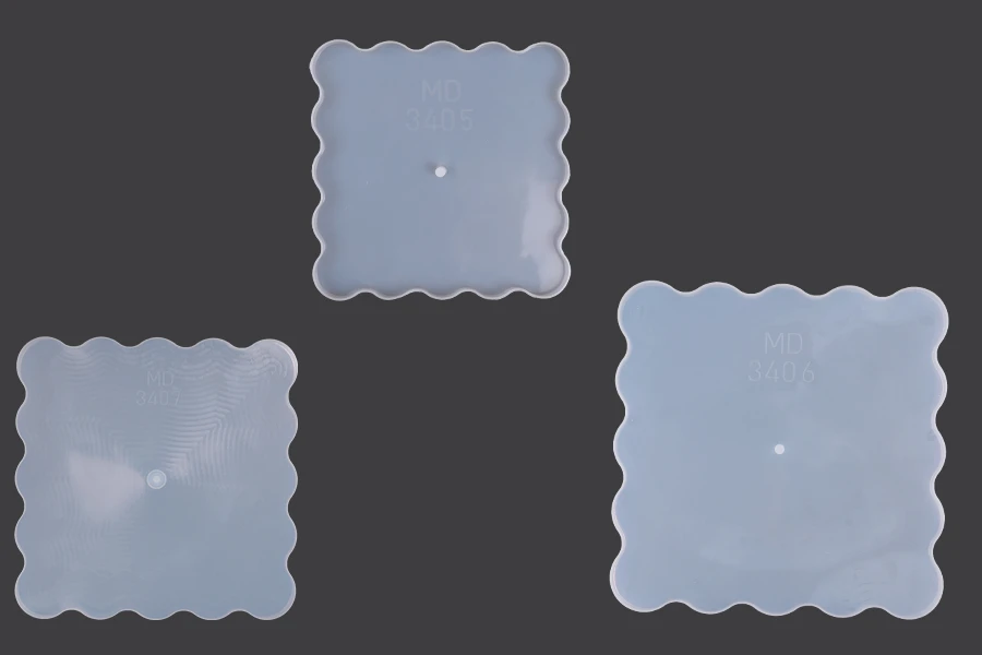 Квадратна  силиконова форма маса - комплект от 3 бр-изображение_продукт