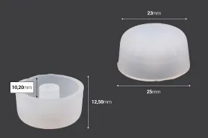 Силиконова форма за течно стъкло Мини Донът-2