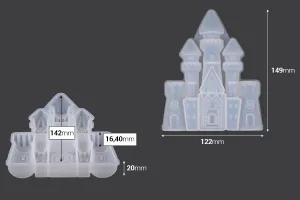 Силиконов калъп за течно стъкло Замък-2