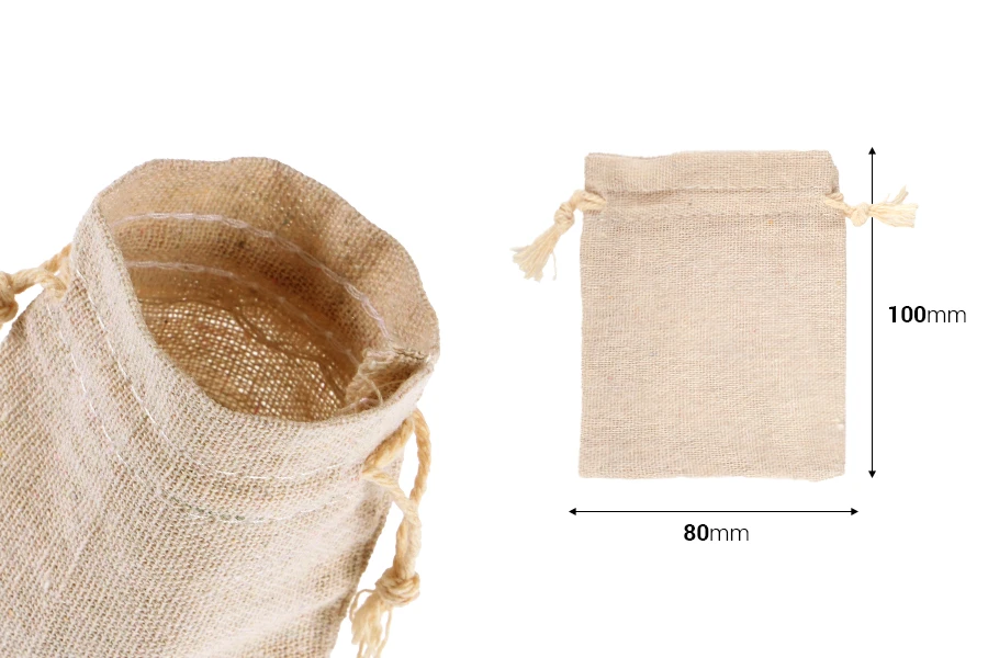Памучни торбички 80x100 mm- 50 бр.