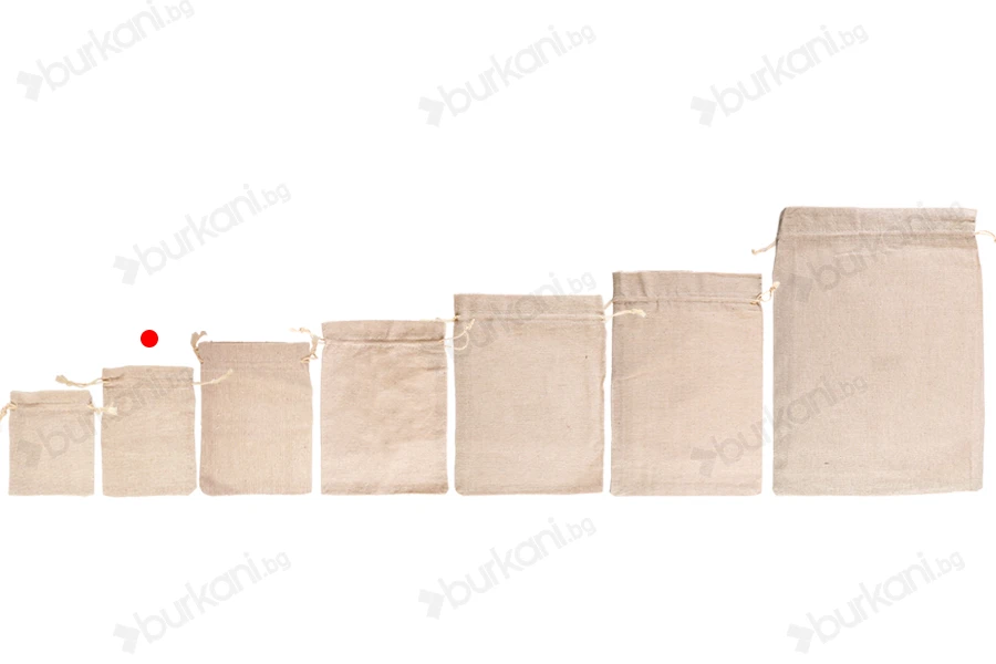 Памучни бежеви торбички  95x135 mm- 50 бр.-изображение_група