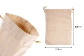 Памучна бежева торбичка 125х175 mm - 50 бр.